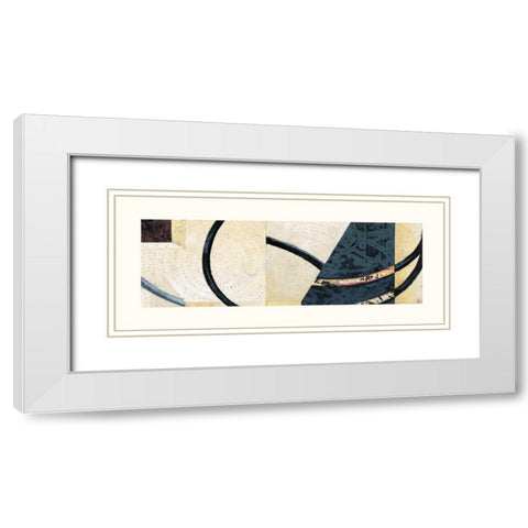 Line and Verse #II9 White Modern Wood Framed Art Print with Double Matting by Holland, Cynthia
