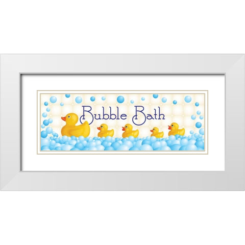 Bubble Bath White Modern Wood Framed Art Print with Double Matting by Harbick, N