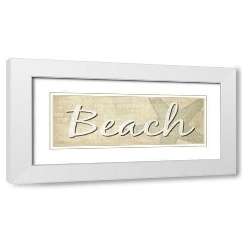 Beach White Modern Wood Framed Art Print with Double Matting by Harbick, N