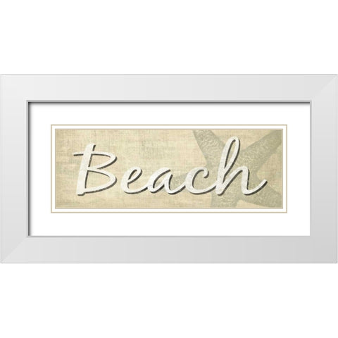 Beach White Modern Wood Framed Art Print with Double Matting by Harbick, N