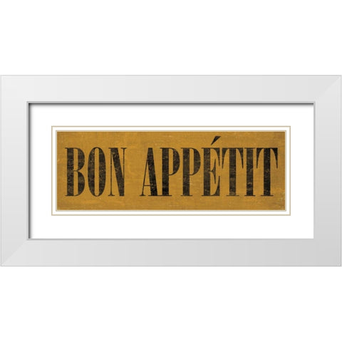 Bon Appetit IV White Modern Wood Framed Art Print with Double Matting by Harbick, N