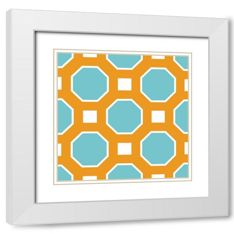 Graphic Pattern I White Modern Wood Framed Art Print with Double Matting by Harbick, N