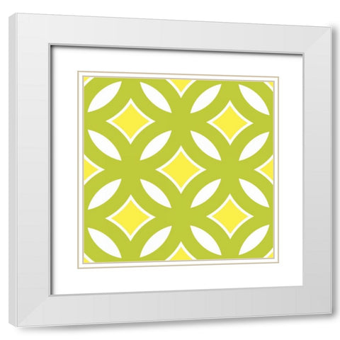 Graphic Pattern II White Modern Wood Framed Art Print with Double Matting by Harbick, N