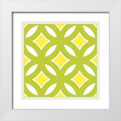 Graphic Pattern II White Modern Wood Framed Art Print with Double Matting by Harbick, N
