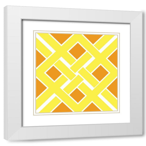 Graphic Pattern IV White Modern Wood Framed Art Print with Double Matting by Harbick, N