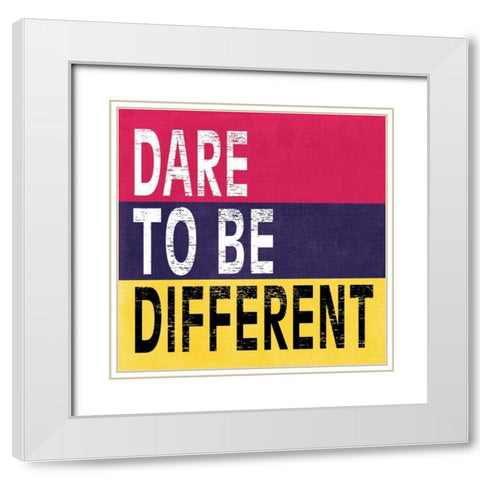 Dare to be Different II White Modern Wood Framed Art Print with Double Matting by Harbick, N