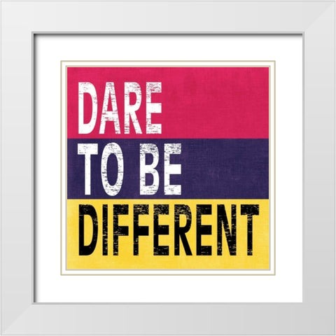 Dare to be Different II White Modern Wood Framed Art Print with Double Matting by Harbick, N