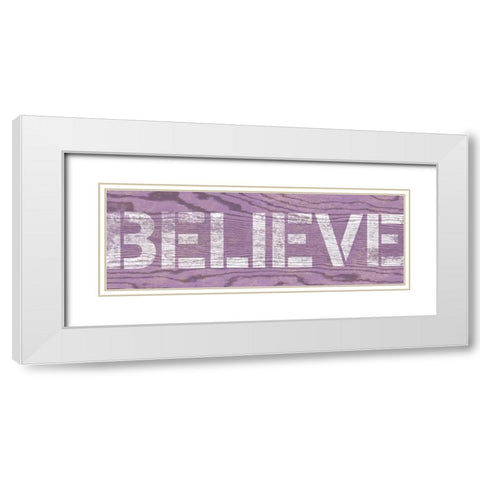 Purple Believe White Modern Wood Framed Art Print with Double Matting by Harbick, N
