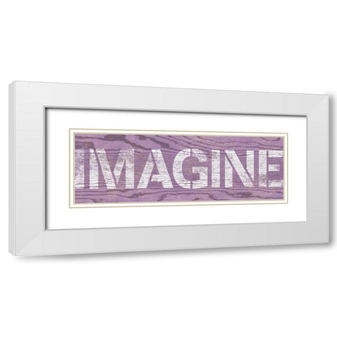 Purple Imagine White Modern Wood Framed Art Print with Double Matting by Harbick, N