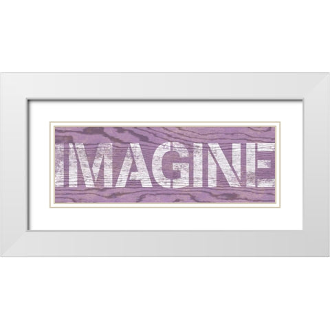 Purple Imagine White Modern Wood Framed Art Print with Double Matting by Harbick, N