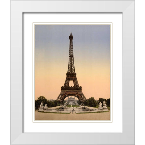 Vintage Paris IX White Modern Wood Framed Art Print with Double Matting by Harbick, N.