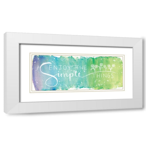 Simple Things White Modern Wood Framed Art Print with Double Matting by Harbick, N.