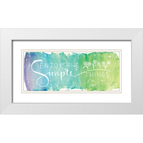 Simple Things White Modern Wood Framed Art Print with Double Matting by Harbick, N.