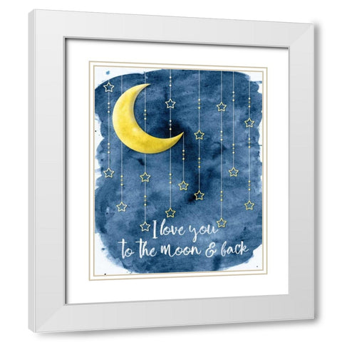 Love You I White Modern Wood Framed Art Print with Double Matting by Harbick, N.