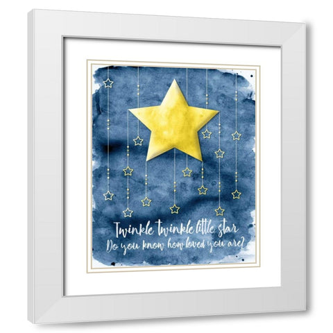 Love You II White Modern Wood Framed Art Print with Double Matting by Harbick, N.