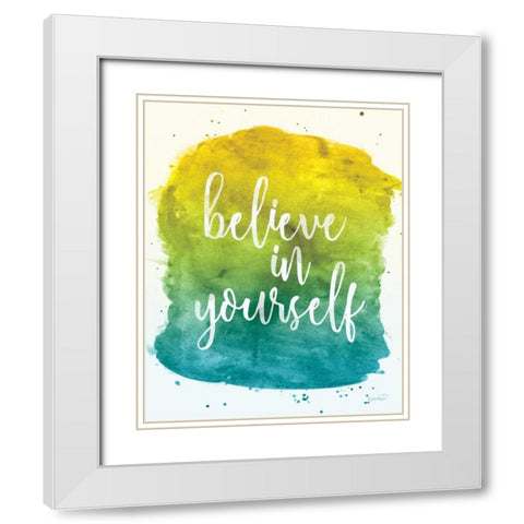 Believe in Yourself White Modern Wood Framed Art Print with Double Matting by Harbick, N.