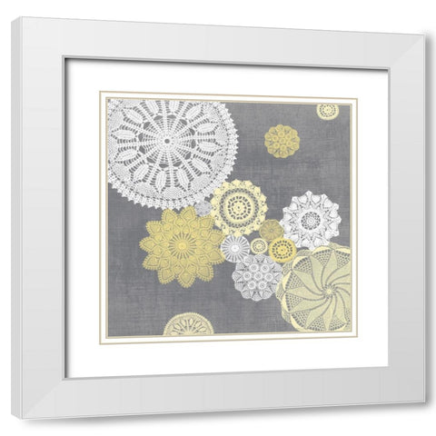 Elegance in Yellow VI White Modern Wood Framed Art Print with Double Matting by Harbick, N.