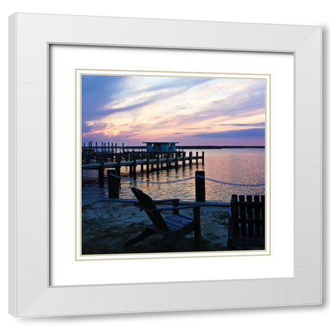 Dockside Park II White Modern Wood Framed Art Print with Double Matting by Hausenflock, Alan