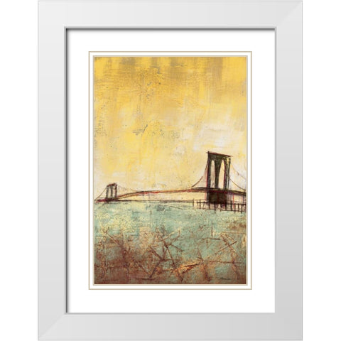 Urban Connection I White Modern Wood Framed Art Print with Double Matting by Costa, Antonio
