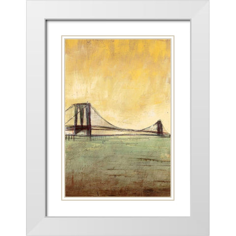 Urban Connection II White Modern Wood Framed Art Print with Double Matting by Costa, Antonio