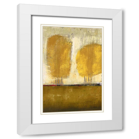 Shades of Gold I White Modern Wood Framed Art Print with Double Matting by Costa, Antonio