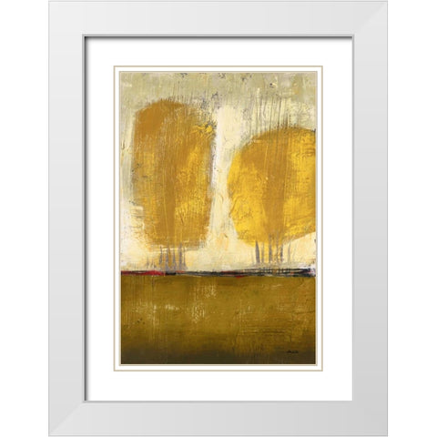 Shades of Gold I White Modern Wood Framed Art Print with Double Matting by Costa, Antonio