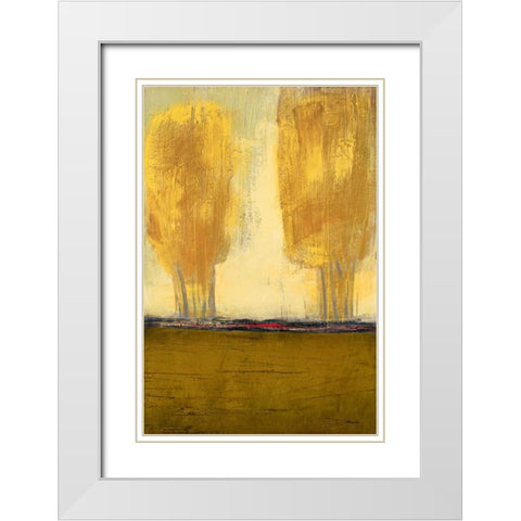 Shades of Gold II White Modern Wood Framed Art Print with Double Matting by Costa, Antonio
