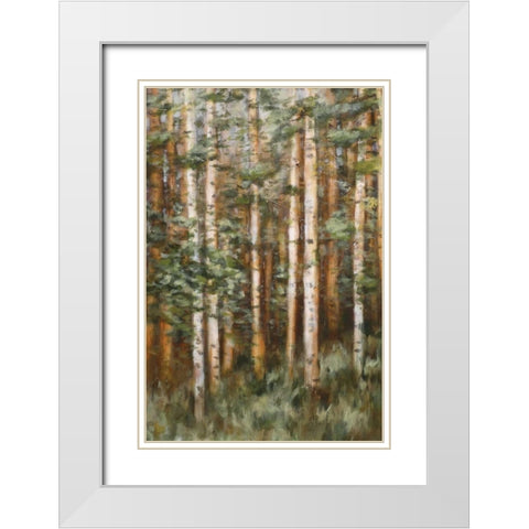 Aspen Beauty II White Modern Wood Framed Art Print with Double Matting by Lee, Scott