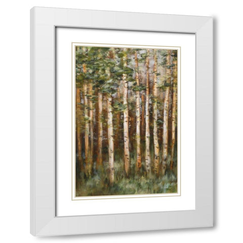 Aspen Beauty III White Modern Wood Framed Art Print with Double Matting by Lee, Scott