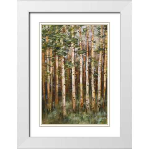 Aspen Beauty III White Modern Wood Framed Art Print with Double Matting by Lee, Scott