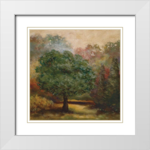 Tree Cast II White Modern Wood Framed Art Print with Double Matting by Lee, Scott