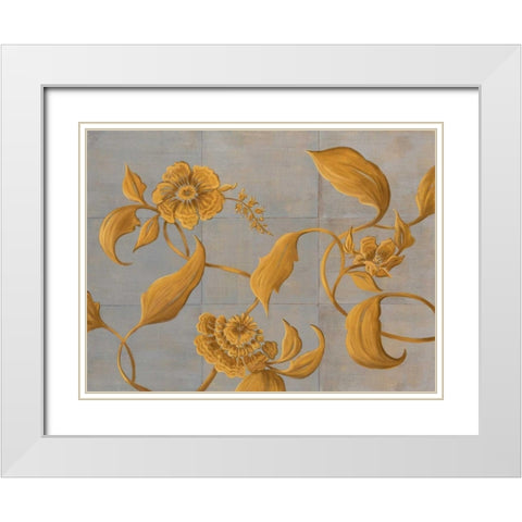 Topaz II White Modern Wood Framed Art Print with Double Matting by Mathews, Jennifer