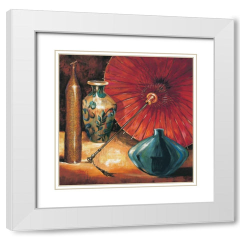 Asian Still Life II White Modern Wood Framed Art Print with Double Matting by Rodriguez, S.