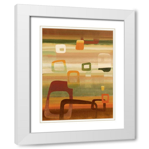 Palm Springs I White Modern Wood Framed Art Print with Double Matting by Rodriguez, S.