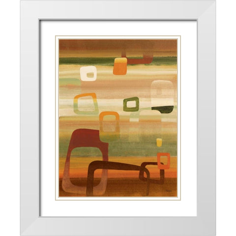 Palm Springs I White Modern Wood Framed Art Print with Double Matting by Rodriguez, S.