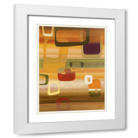 Palm Springs II White Modern Wood Framed Art Print with Double Matting by Rodriguez, S.