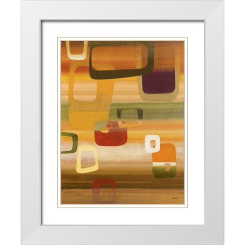 Palm Springs II White Modern Wood Framed Art Print with Double Matting by Rodriguez, S.