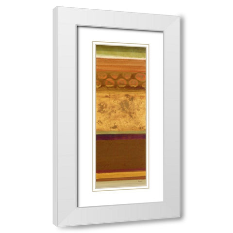Elemental I White Modern Wood Framed Art Print with Double Matting by Rodriguez, S.