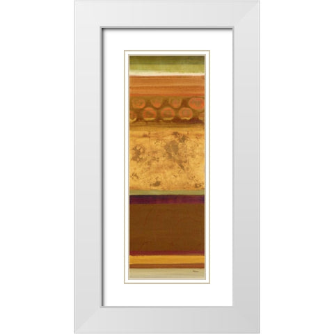 Elemental I White Modern Wood Framed Art Print with Double Matting by Rodriguez, S.