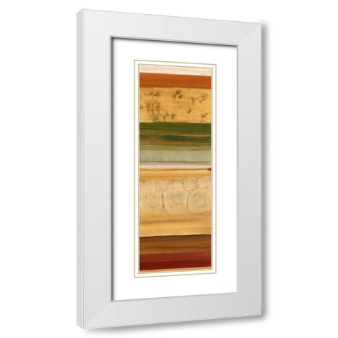 Elemental II White Modern Wood Framed Art Print with Double Matting by Rodriguez, S.