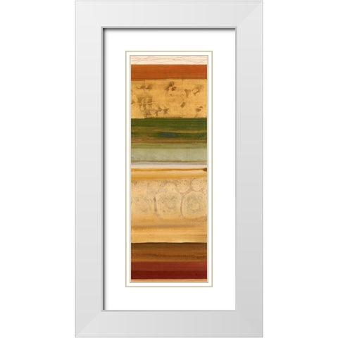 Elemental II White Modern Wood Framed Art Print with Double Matting by Rodriguez, S.