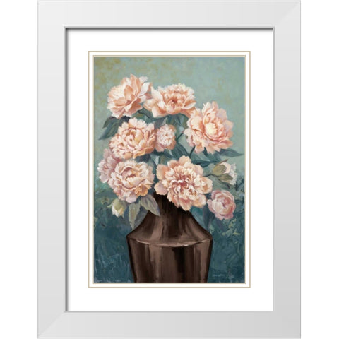 Magnolia Mist White Modern Wood Framed Art Print with Double Matting by Jeffrey, Jillian