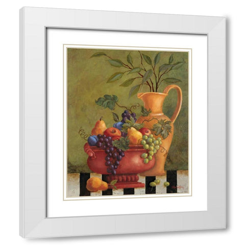 Fresco Fruit II White Modern Wood Framed Art Print with Double Matting by Jeffrey, Jillian