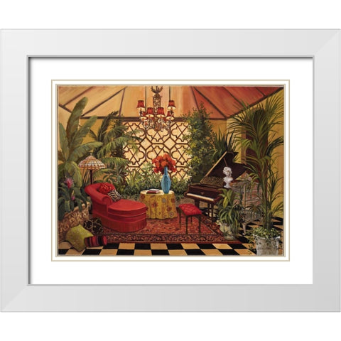 Conservatory I White Modern Wood Framed Art Print with Double Matting by Jeffrey, Jillian