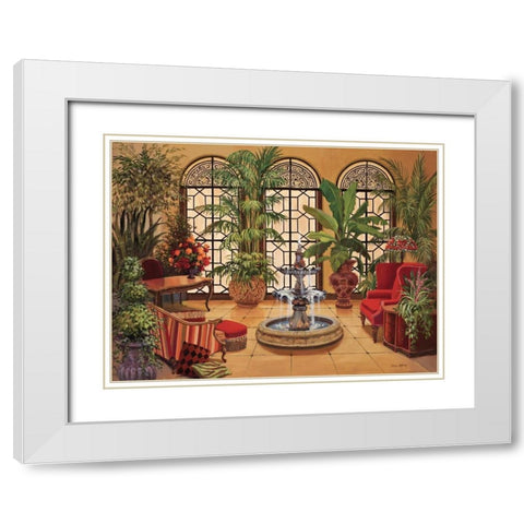 Conservatory II White Modern Wood Framed Art Print with Double Matting by Jeffrey, Jillian
