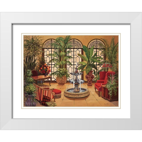 Conservatory II White Modern Wood Framed Art Print with Double Matting by Jeffrey, Jillian