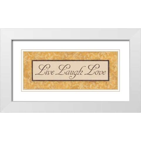 Harvest Damask II White Modern Wood Framed Art Print with Double Matting by Jeffrey, Jillian