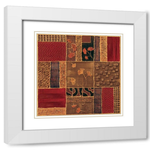 Mineral I White Modern Wood Framed Art Print with Double Matting by Jeffrey, Jillian