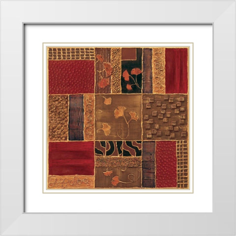 Mineral I White Modern Wood Framed Art Print with Double Matting by Jeffrey, Jillian