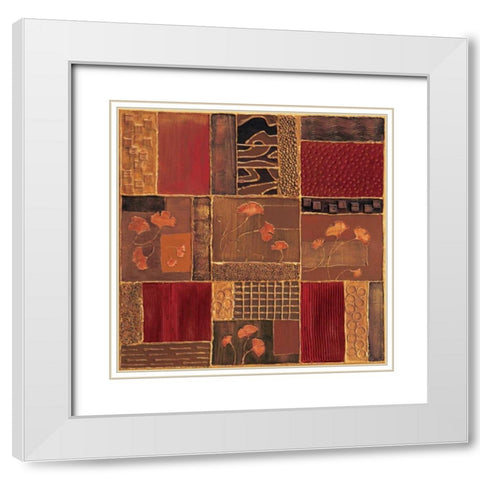 Mineral II White Modern Wood Framed Art Print with Double Matting by Jeffrey, Jillian